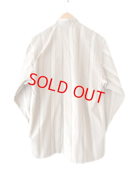 画像2: SOWBOW  ソウボウ 蒼氓 2020AW ソウボウシャツ D MANDARIN COLLOR 小倉織 ストライプジャケット (2)