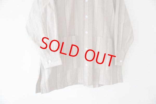 画像4: SOWBOW  ソウボウ 蒼氓 2020AW ソウボウシャツ D MANDARIN COLLOR 小倉織 ストライプジャケット (4)