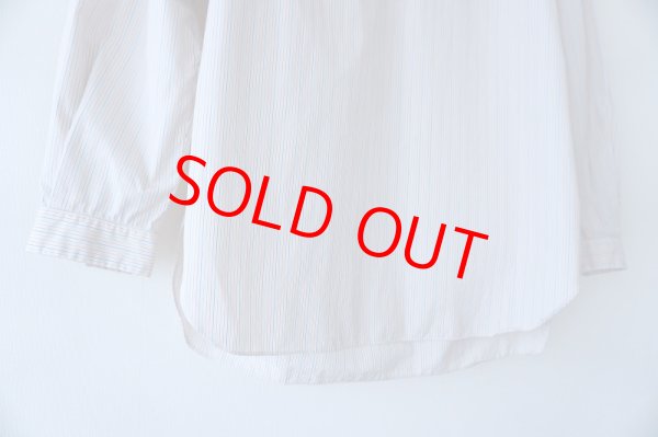 画像5: LOUNGE act ラウンジアクト BAND COLLAR SHIRT ストライプ柄バンドカラーシャツ (5)