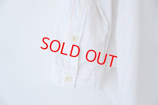 画像8: LOUNGE act ラウンジアクト BAND COLLAR SHIRT ストライプ柄バンドカラーシャツ (8)