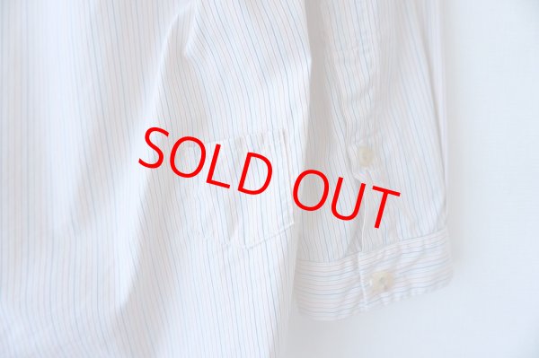 画像6: LOUNGE act ラウンジアクト BAND COLLAR SHIRT ストライプ柄バンドカラーシャツ (6)