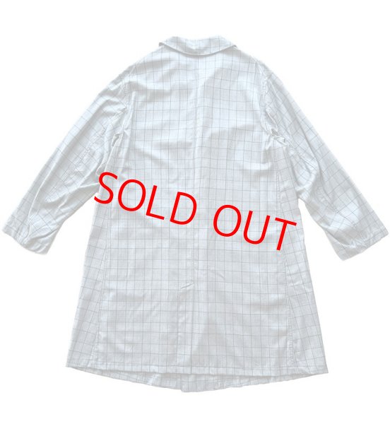 画像2: GEOFFREY B.SMALL ジェフリービースモール　 グレンチェックトレンチコート1900's long double-breasted atelier work jacket reproduction (2)