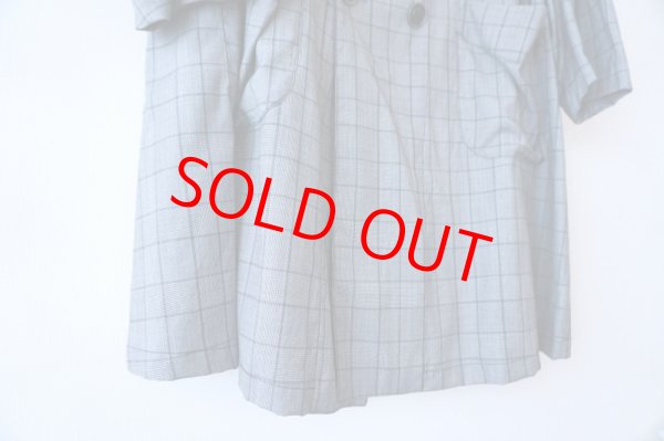 画像4: GEOFFREY B.SMALL ジェフリービースモール　 グレンチェックトレンチコート1900's long double-breasted atelier work jacket reproduction (4)